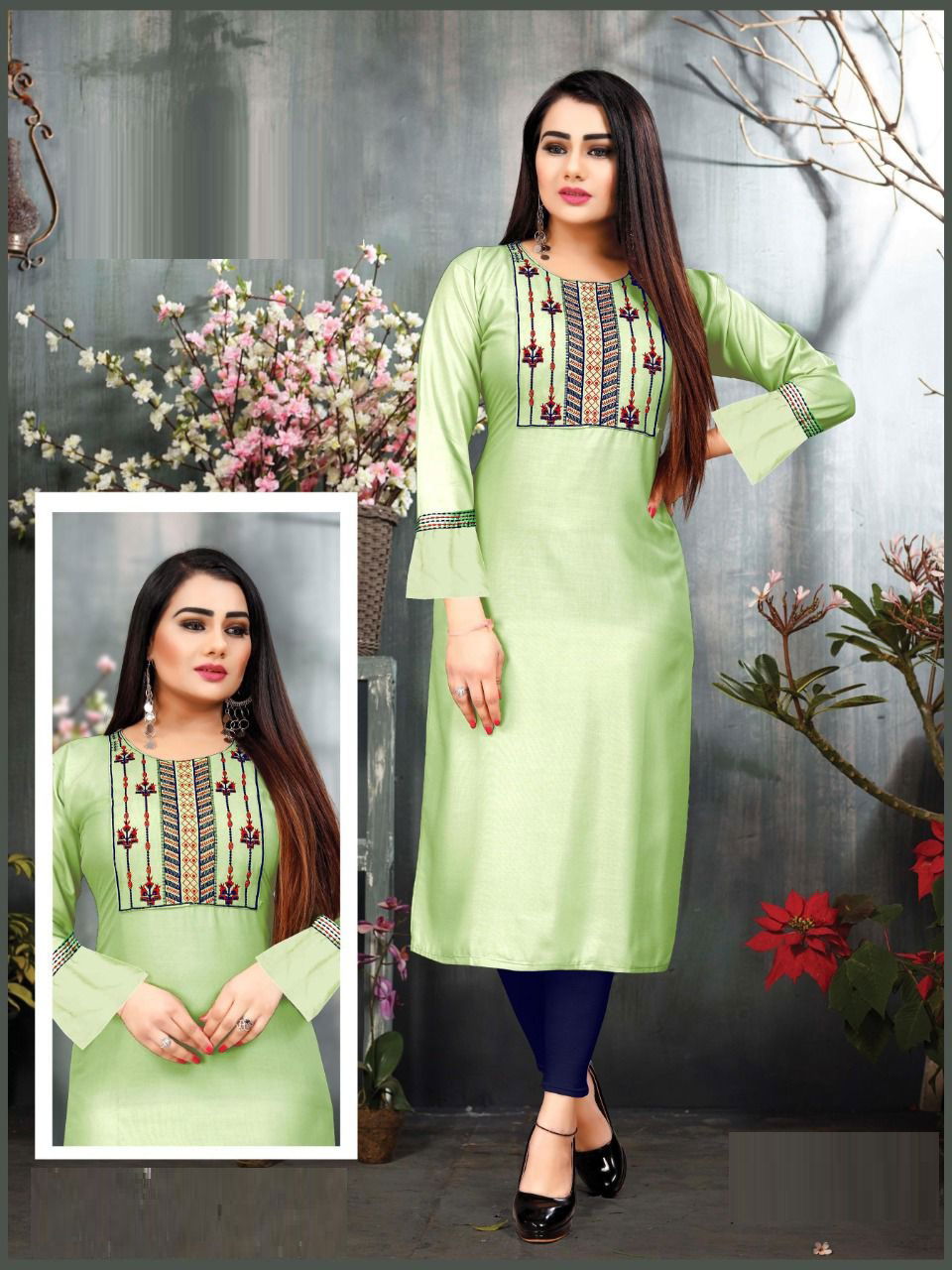 Beauty Queen Flemingo 2 Printed Rayon Regular Wear Latest Kurti Collection